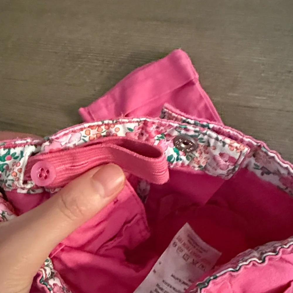 Jacadi baby pink long pants with adjustable waistband size 6 months